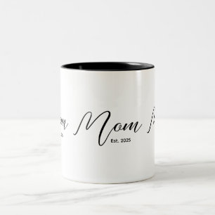 Taza Bicolor Mamá Establecida Regalo de Nueva Mamá