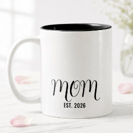 Taza Bicolor Mamá Estableció Escritura Negra Regalo de Nueva Ma