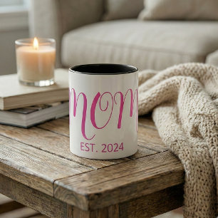 Taza Bicolor Mamá Estableció Gran Escritura Regalo Para Nueva M