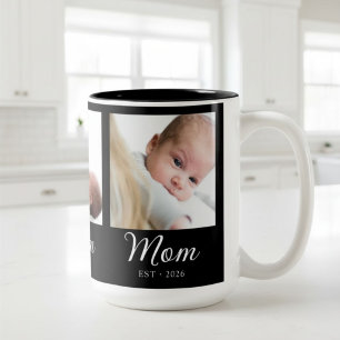 Taza Bicolor Mamá Estableció Guión Negro 3 Foto 