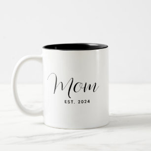 Taza Bicolor Mamá Estableció la Tipografía Moderna del Día de l