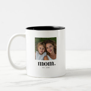 Taza Bicolor Mamá Estableció Moderno Negro 2 Foto 