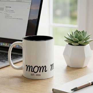 Taza Bicolor Mamá Estableció Nuevo Regalo de Mamá