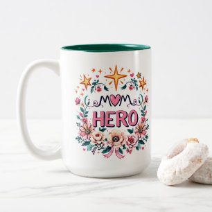 Taza Bicolor Mamá Héroe
