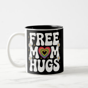 Taza Bicolor Mamá libre abraza el orgullo LGBT de lesbianas tra