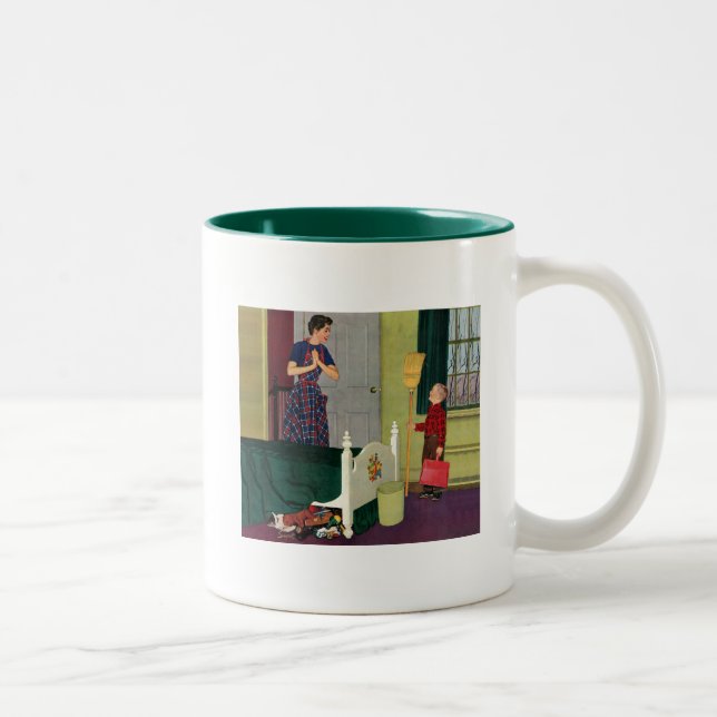 Taza Bicolor ¡Mamá, Limpié Mi Habitación! (Derecha)