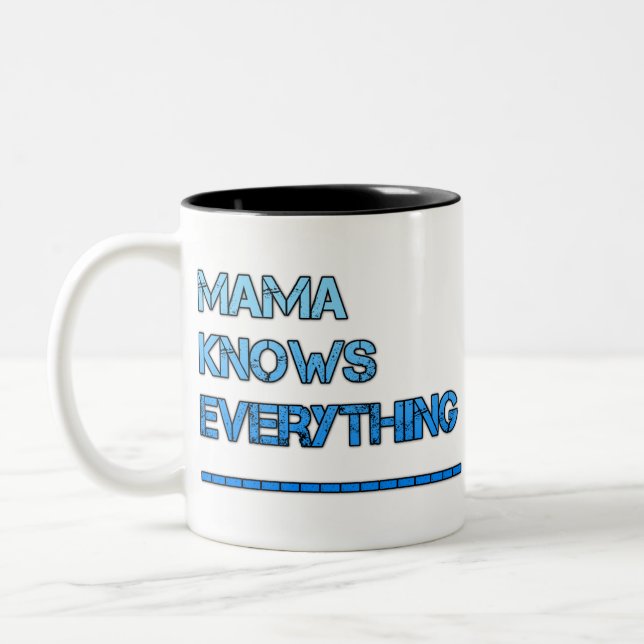 Taza Bicolor mamá lo sabe todo (Izquierda)
