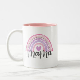Taza Bicolor Mamá moderna arcoiris mamá Día de la Madre Mug