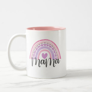 Taza Bicolor Mamá moderna arcoiris mamá Día de la Madre Mug