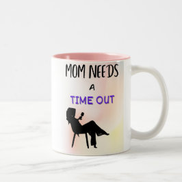 Taza Bicolor Mamá necesita un tiempo fuera - Tiempo de vino