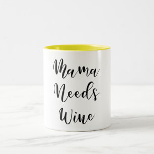 Taza Bicolor Mamá necesita vino