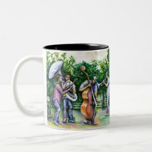 Taza Bicolor Mamá nunca me advirtió sobre los jugadores de Tuba