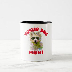 Taza Bicolor Mamá occidental Perro mejor perro de la historia