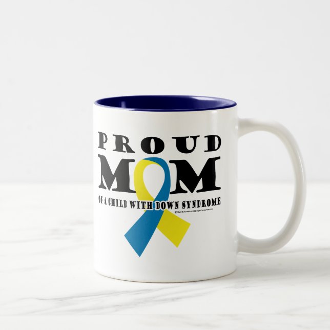 Taza Bicolor Mamá orgullosa de Síndrome de Down (Derecha)