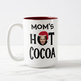 Taza Bicolor Mamá personalizado enfrenta y nombra a Navidades d
