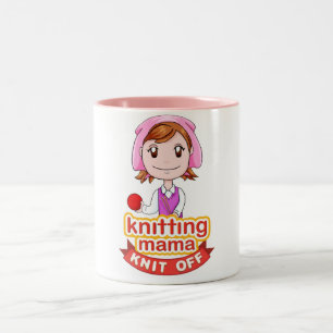 Taza Bicolor Mamá que hace punto