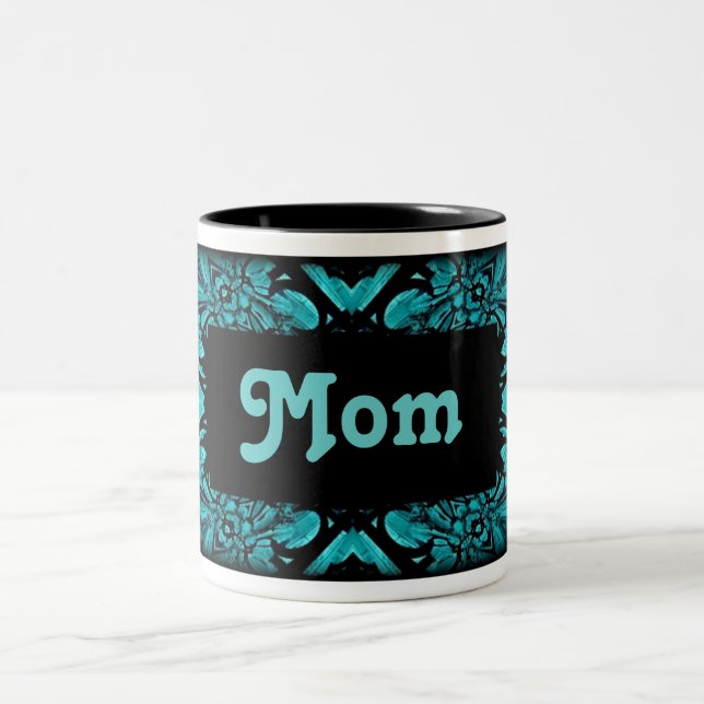 Taza Bicolor Mamá verde azulada negra (Centro)