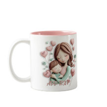 Mamá y niño - Arte cerámico 3D