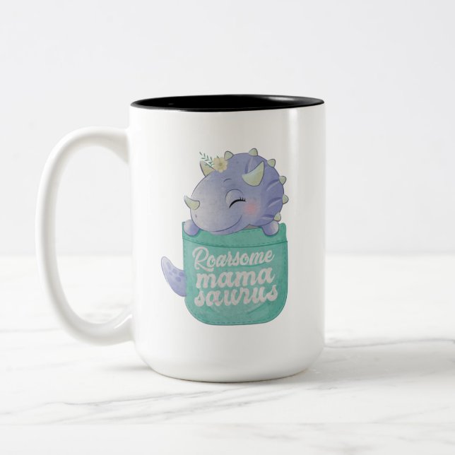 Taza Bicolor Mamasauro Roarsome (Izquierda)