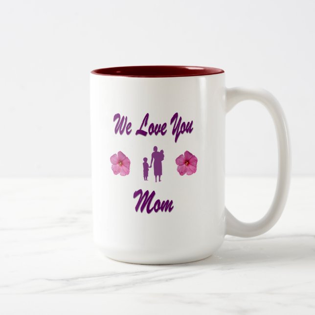 Taza Bicolor Mami púrpura café Mug (Derecha)