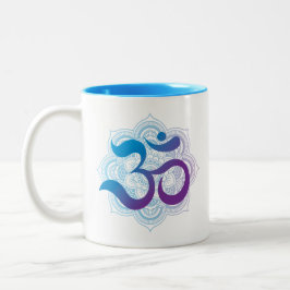 Taza Bicolor Mañana Mantra Purple Blue Om