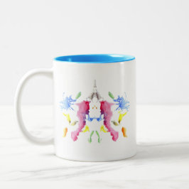 Taza Bicolor Mancha de tinta número 10 de Rorschach