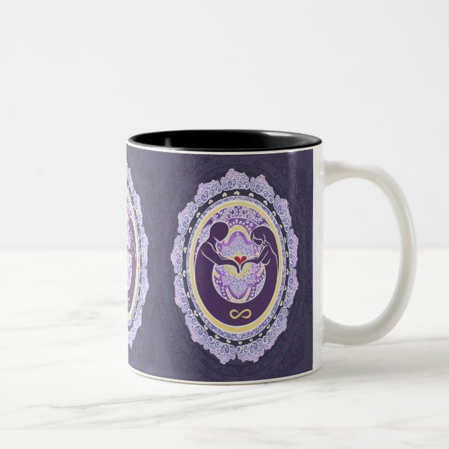 Taza Bicolor Mandala de amor eterno (Derecha)
