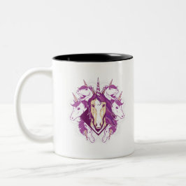 Taza Bicolor Mandala de unicornio