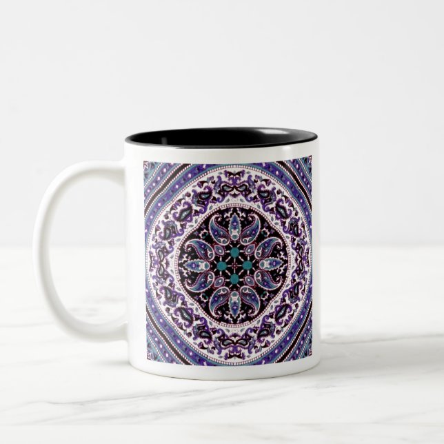 Taza Bicolor Mandala púrpura (Izquierda)