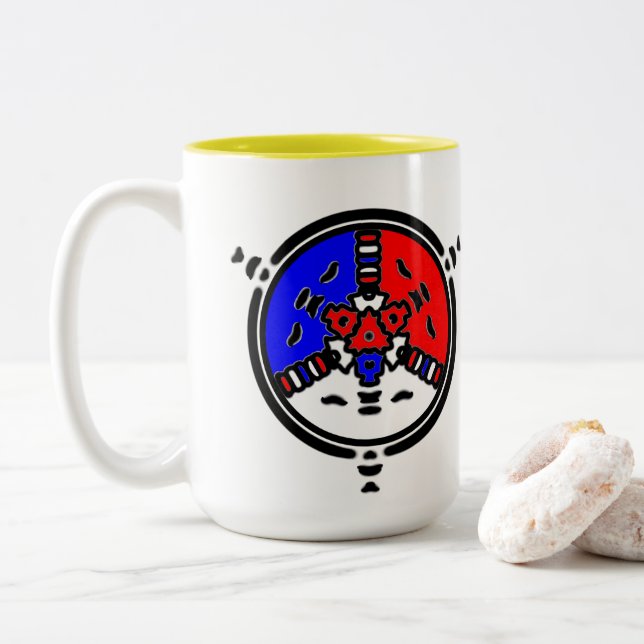 Taza Bicolor Mandala Zen Poderosa (Con donut)