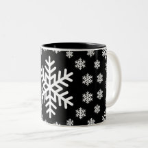 Mandalas Minimalistas de Copos de Nieve en Blanco 
