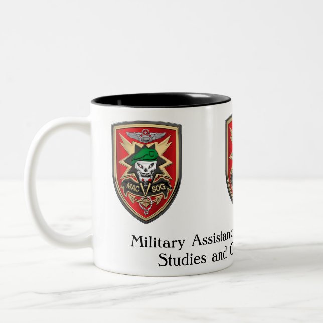 Taza Bicolor Mando de Asistencia Militar, Vietnam - Estudios y (Izquierda)