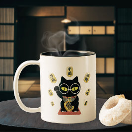 Taza Bicolor Maneki Neko Lucky Poilue