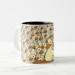 Taza Bicolor Manifestación de pavos - Divertido Personalizado d
