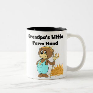 Taza Bicolor Mano de granja de los abuelos del oso
