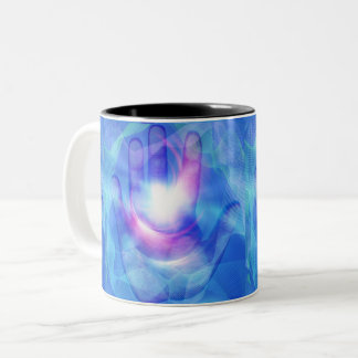 Taza Bicolor Mano luminosa