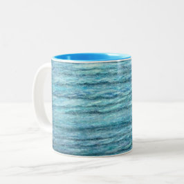 Taza Bicolor manos azules