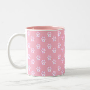 Taza Bicolor Manos blancas lindas sobre rosa