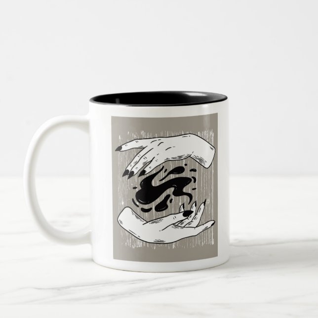 Taza Bicolor Manos Brujas (Izquierda)