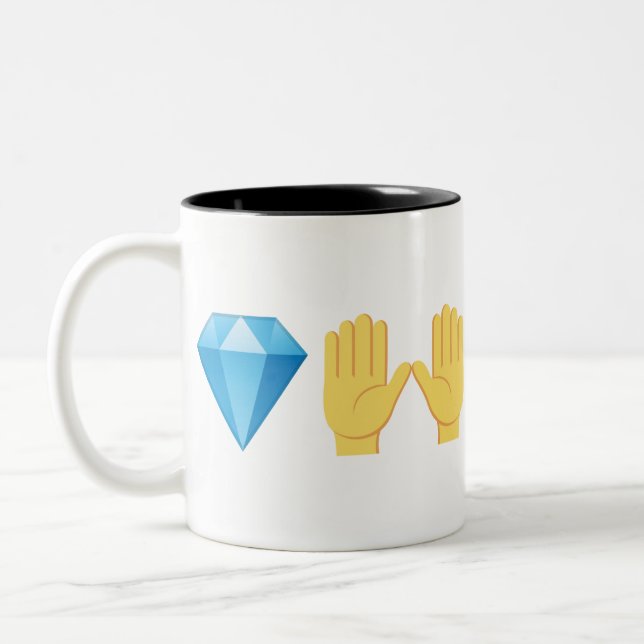 Taza Bicolor Manos de diamante (Izquierda)