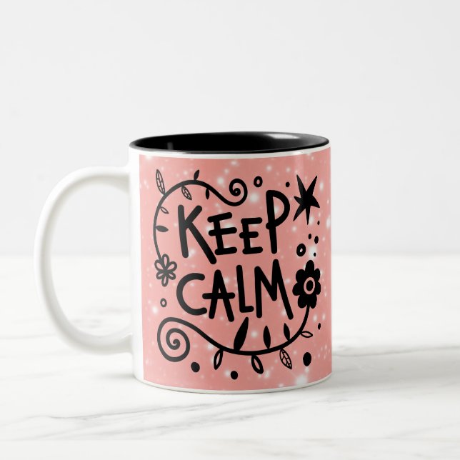 Taza Bicolor Mantén la Calma (Izquierda)