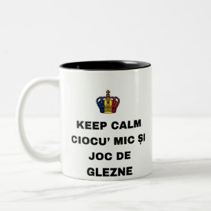 TAZA BICOLOR MANTÉN LA CALMA CIOCU' MIC Y JUEGO DE TOBILLOS