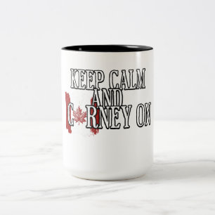 Taza Bicolor Mantén la Calma y Carney Sigue