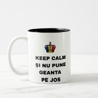 TAZA BICOLOR MANTÉN LA CALMA Y NO DEJES LA BOLSA EN EL SUELO
