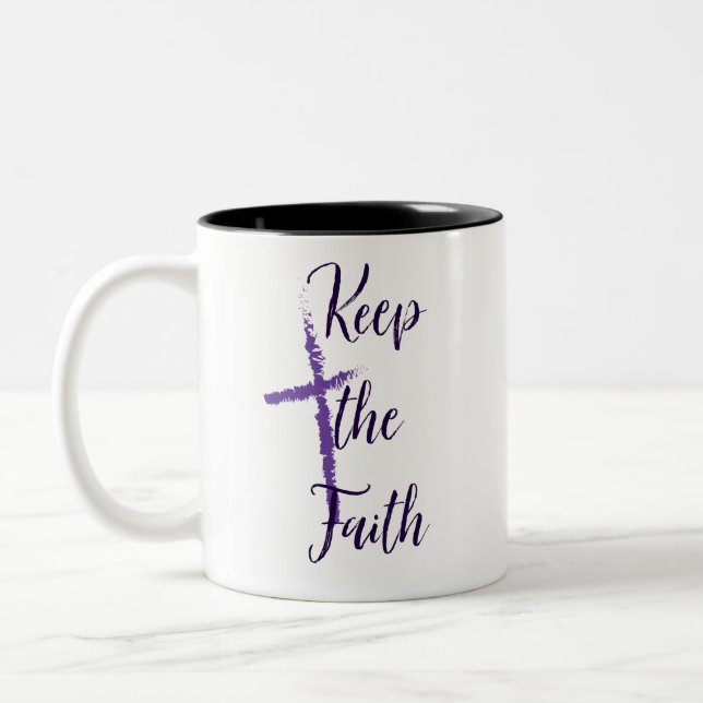 Taza Bicolor Mantén la Fe (Izquierda)