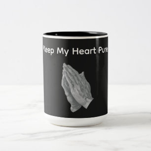 Taza Bicolor Mantén Mi Corazón Puro