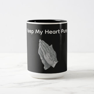 Taza Bicolor Mantén Mi Corazón Puro
