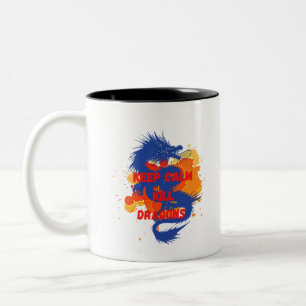 Taza Bicolor Mantener calmados matando dragones