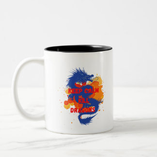 Taza Bicolor Mantener calmados matando dragones