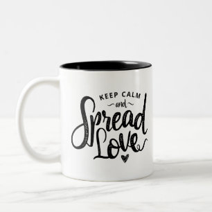 Taza Bicolor Mantener la calma texto arte amor arte arte arte c